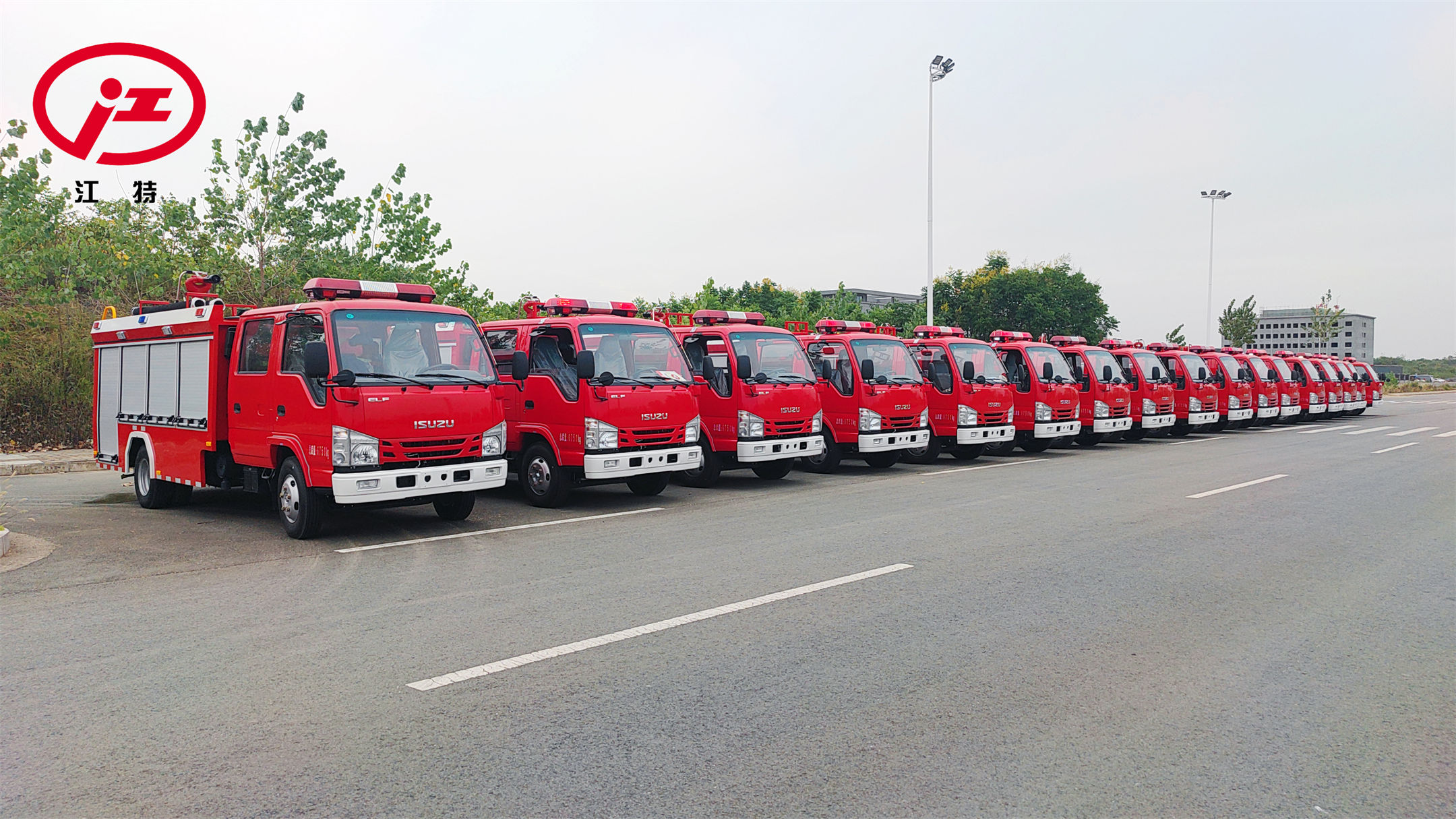 湖北江南-83臺慶鈴水罐消防車，第一批次發車視頻